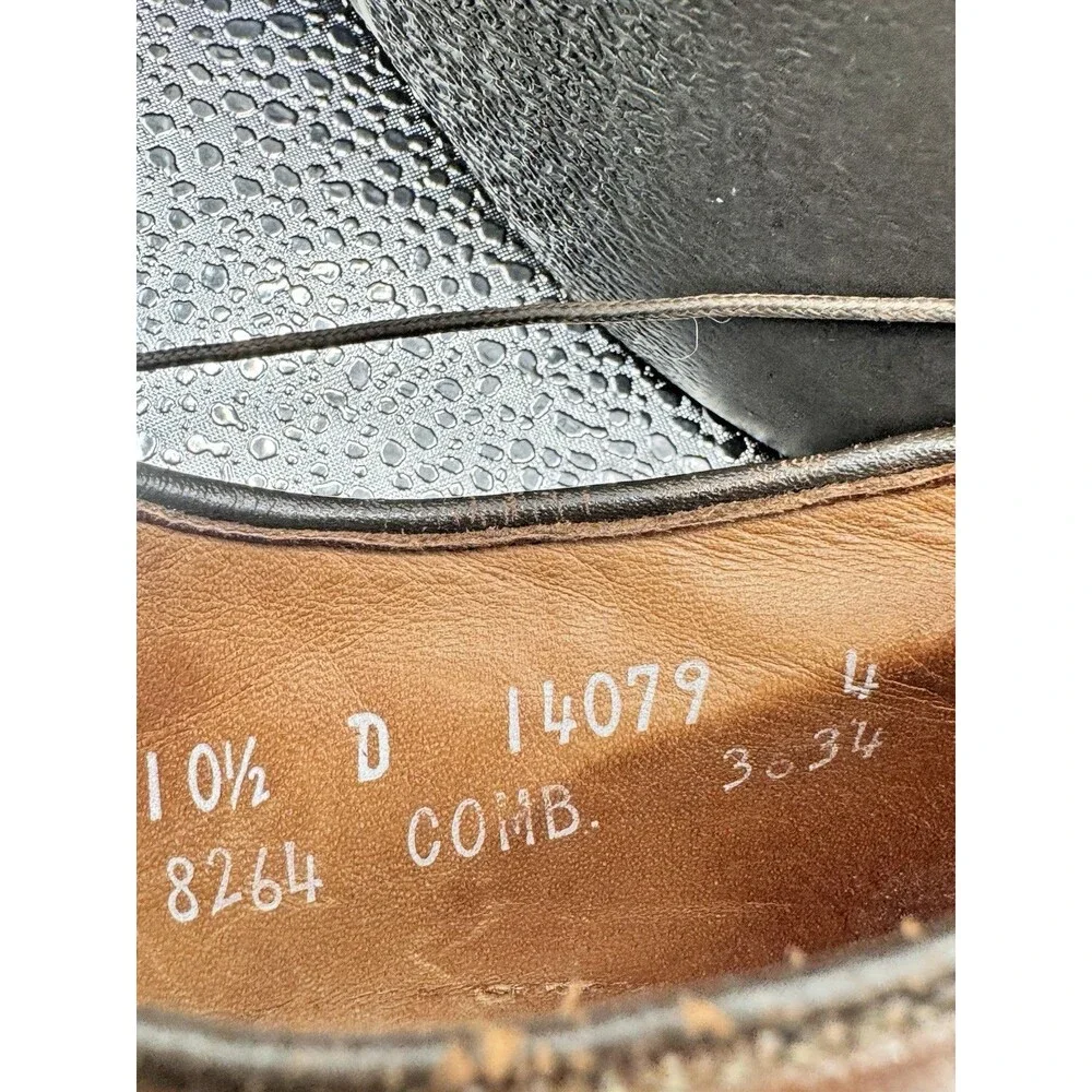 Vintage Allen Edmonds Polo Saddle Oxford Brown 10.5D USA Re-Soled Leather Shoes